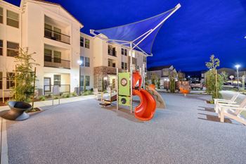 Playground area at night 